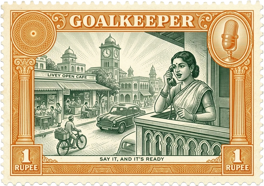 Goalkeeper stamp