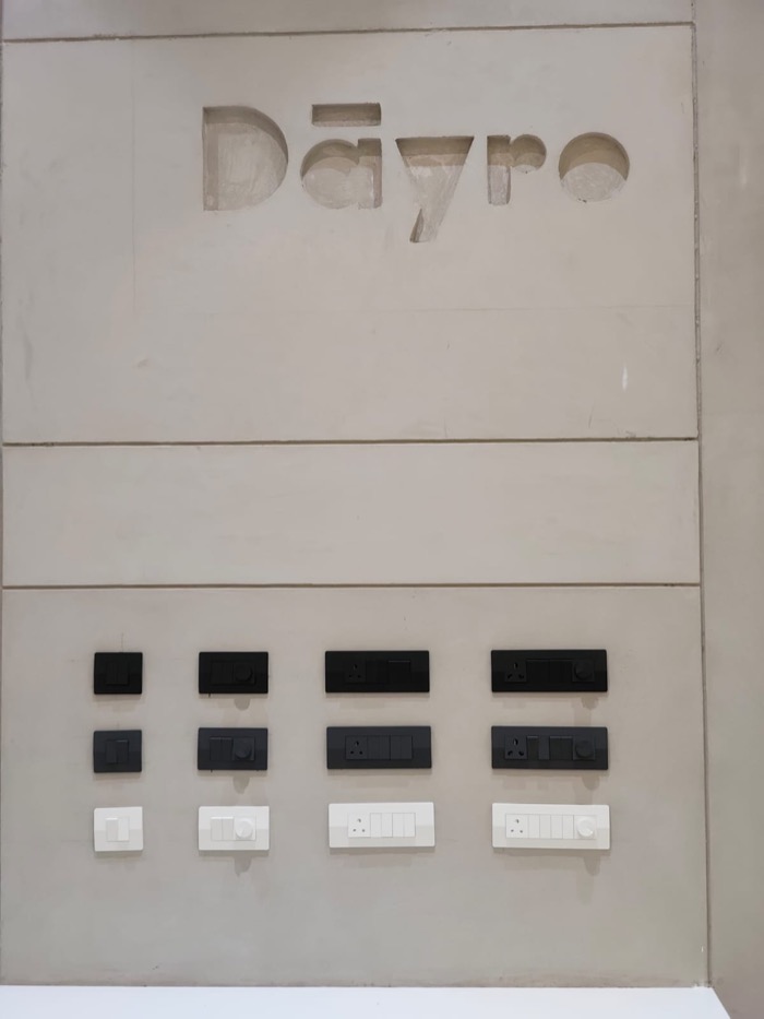 A wall of Dayro switches on display at the Experience Center